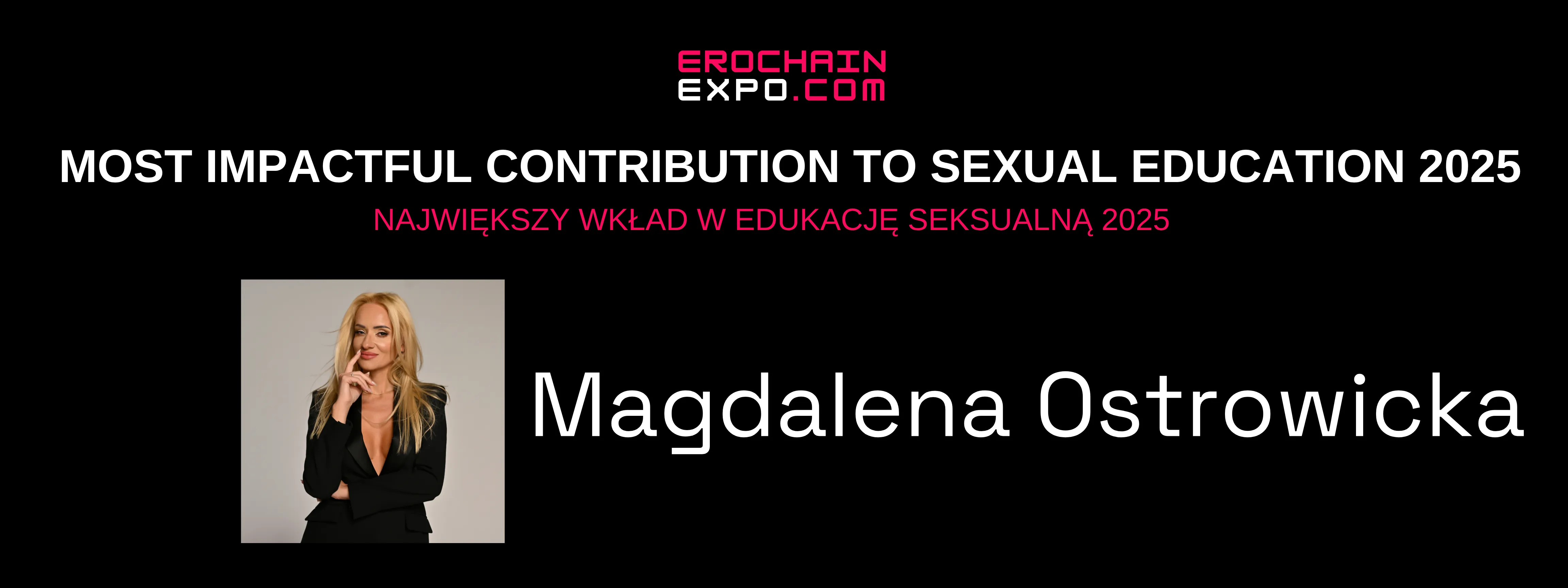 Most Impactful Contribution to Sexual Education 2025 - Magdalena Ostrowicka